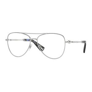 NEW BURBERRY EYEGLASSES SILVER AVIATOR MEN EYEWEAR BURBERRY